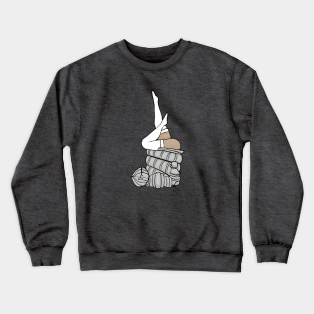 Onion Knight Pin Up Crewneck Sweatshirt by K LaBarbera Art